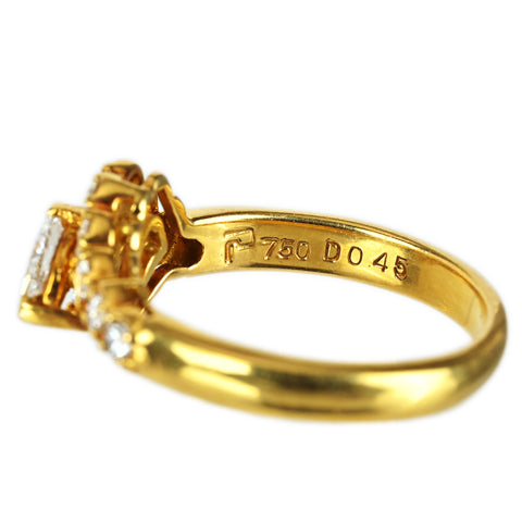 【中古】POLA K18YG DIAMOND ダイヤモンドリング 0.19ct D0.45ct 3.7g #9