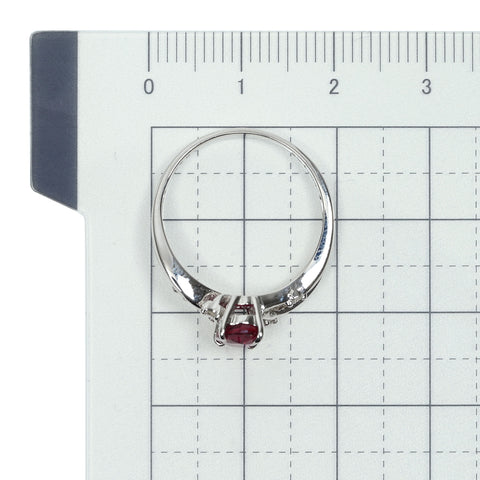 【中古】K18WG no heat RUBY 非加熱ピジョンブラッドルビーリング R 1.02ct D0.08ct AIGS鑑別書 2.6g #13