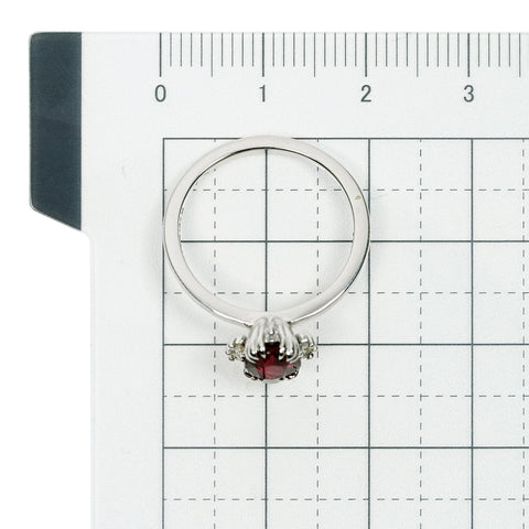 【中古】K18WG no heat RUBY非加熱ピジョンブラッド ルビー リング R1.01ct D0.08ct AIGS 2.9g #11.5