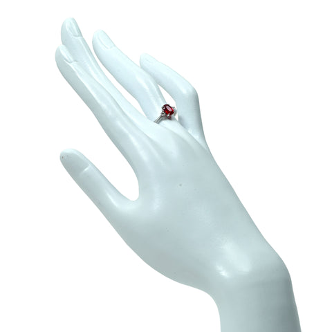 【中古】K18WG RUBY ルビー リング R1.03ct D0.11 ピジョンブラッド AIGS鑑別書 2.2g