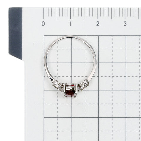 【中古】K18WG no heat RUBY 非加熱ピジョンブラッドルビーリング R1.03ct D0.12ct AIGS鑑別書 2.2g #13