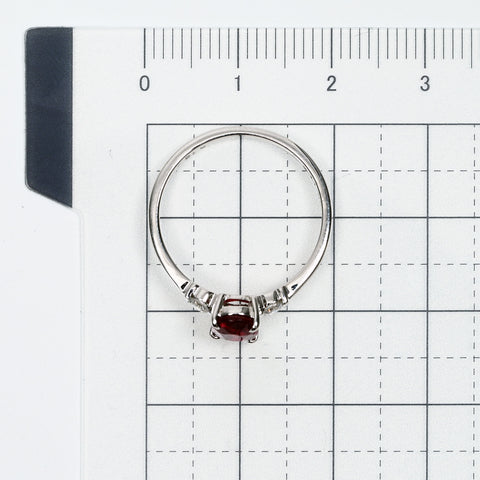 【中古】K18WG no heat RUBY 非加熱ピジョンブラッドルビーリング R1.12ct D0.15ct AIGS鑑別書 2.4g #13.5