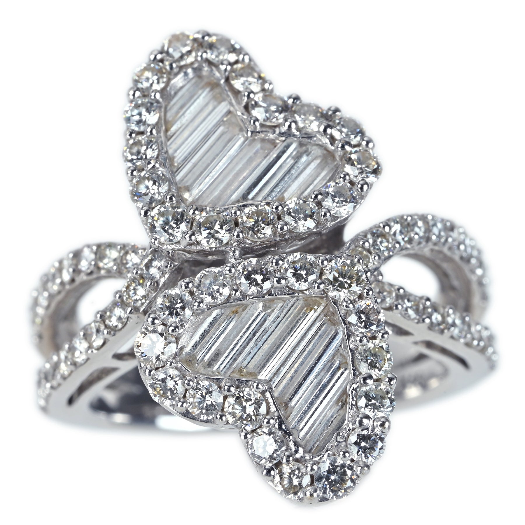 中古】K18WG DIAMONDダイヤモンドリング D1.56ct 6.0g #8