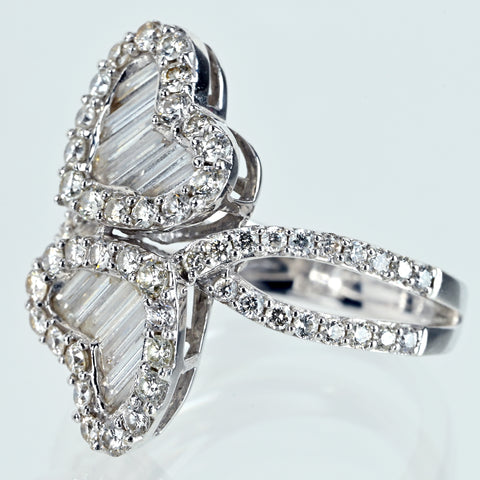 【中古】K18WG DIAMONDダイヤモンドリング D1.56ct 6.0g #8