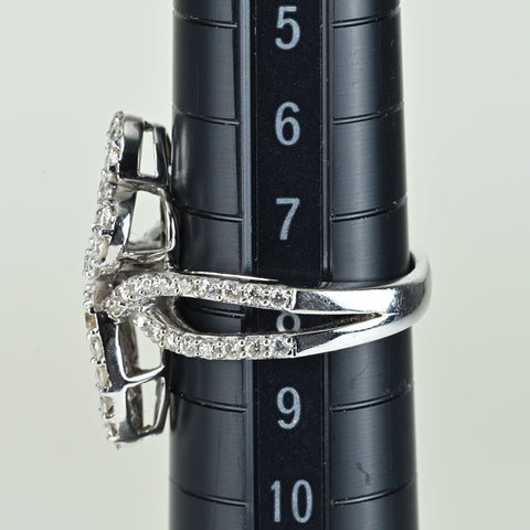 【中古】K18WG DIAMONDダイヤモンドリング D1.56ct 6.0g #8