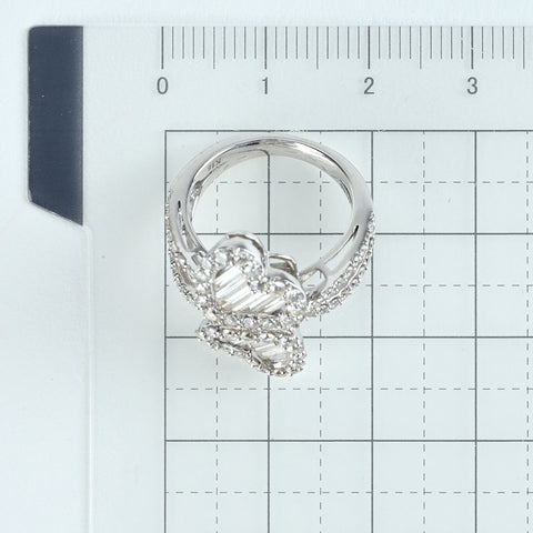 【中古】K18WG DIAMONDダイヤモンドリング D1.56ct 6.0g #8