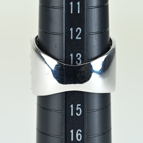 【中古】K18WG DIAMONDダイヤモンドリング 0.55ct D1.50ct 9.6g #13.5