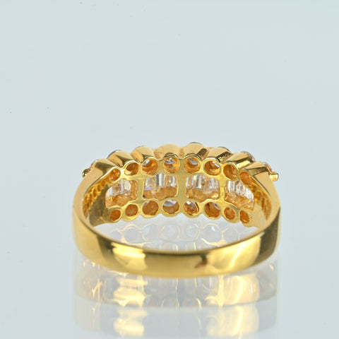 【中古】K18YG DIAMONDダイヤモンドリング D1.13ct 4.3g #12.5