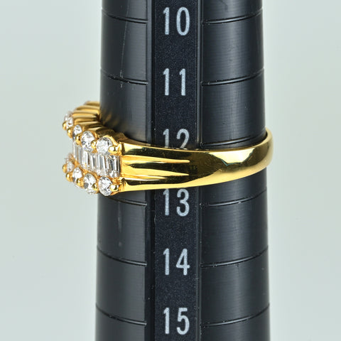 【中古】K18YG DIAMONDダイヤモンドリング D1.13ct 4.3g #12.5