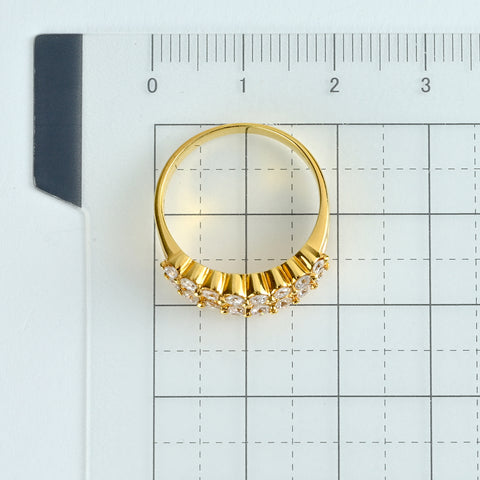 【中古】K18YG DIAMONDダイヤモンドリング D1.13ct 4.3g #12.5