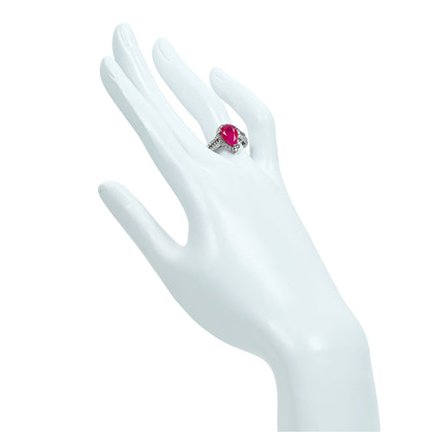【中古】K18WG RUBY 非加熱 ルビー リング R2.72ct D0.60ct 4.8g GIA鑑別書付き