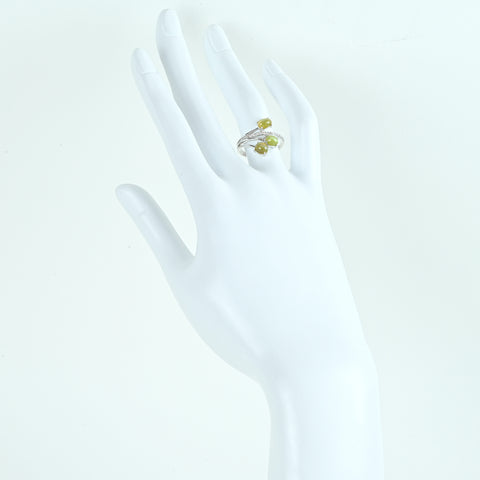 【中古】K18WG CATS EYE クリソベリルキャッツアイリング CE2.55ct D0.12ct 3.1g #12