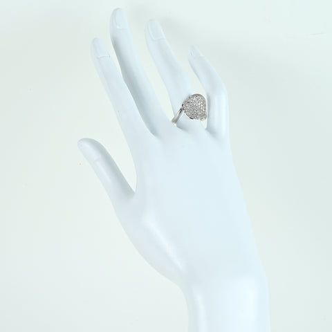 【中古】K18WG DIAMONDダイヤモンドリング D0.55ct 5.1g #10.5