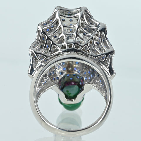 【中古】K18WG SAPPHIRE サファイアリング S3.13ct R0.03ct D0.72ct NGL鑑別書 #16