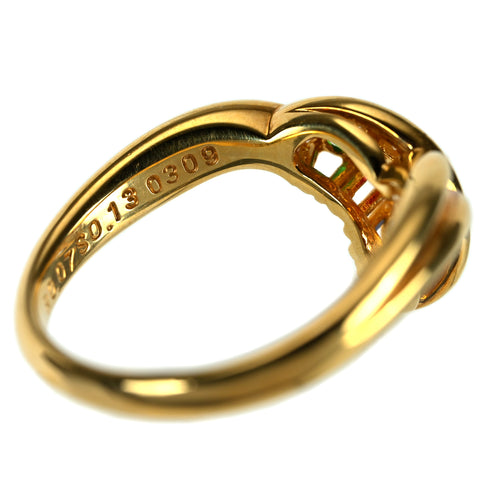 【中古】POLA ポーラ K18YGサファイヤ・ルビー・エメラルドリング S0.13ct R0.07ct E0.05ct D0.13ct 5.5g #12