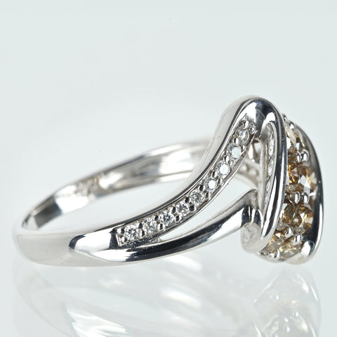 【中古】K18WG DIAMONDダイヤモンドリング D0.70ct 3.8g #11.5