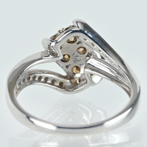 【中古】K18WG DIAMONDダイヤモンドリング D0.70ct 3.8g #11.5