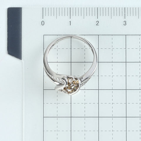 【中古】K18WG DIAMONDダイヤモンドリング D0.70ct 3.8g #11.5