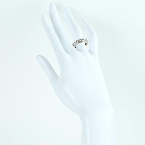 【中古】K18WG DIAMOND プリンセスカット ダイヤモンド 2連エタニティリング 2.00ct 5.9g #12