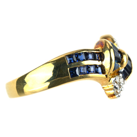 【中古】K18YG SAPPHIRE サファイアリング 4g #13