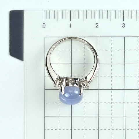 【中古】PT900 STAR SAPPHIRE スターサファイアリング SS7.72ct D0.09ct 6.8g #10.5