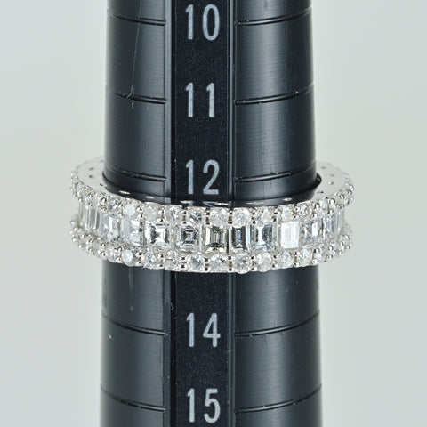 【中古】K18WG DIAMOND ダイヤモンド フルエタニティリング D3.25ct 4.8g #13