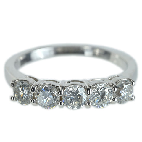【中古】K18WG DIAMOND ダイヤモンドリング D1.13ct GGC鑑別書 3.1g #12