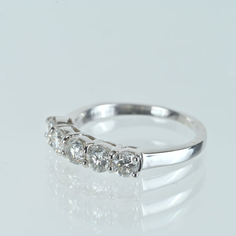 【中古】K18WG DIAMOND ダイヤモンドリング D1.13ct GGC鑑別書 3.1g #12
