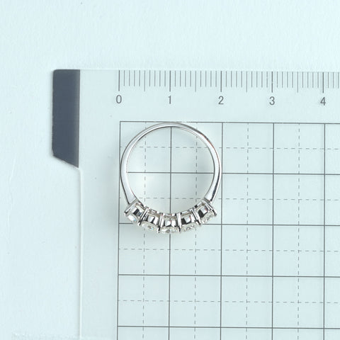【中古】K18WG DIAMOND ダイヤモンドリング D1.13ct GGC鑑別書 3.1g #12