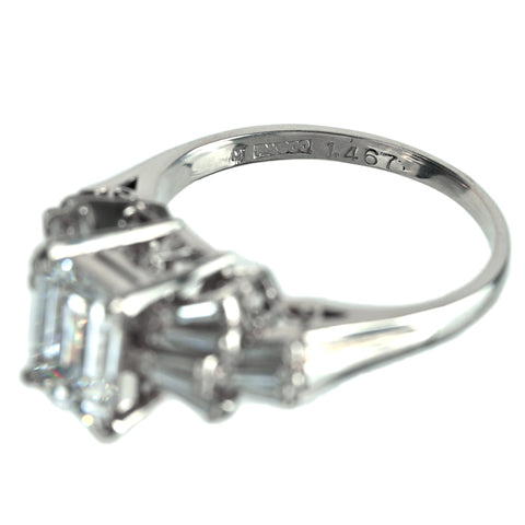 【中古】MIKIMOTO ミキモト PT900 DIAMOND ダイヤモンドリング 1.467ct E VS1 d0.38ct 6.1g #12