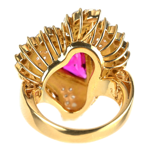 【中古】K18YG RUBY ルビーリング R1.81ct D1.40ct GRJソーティング 15.1g #13