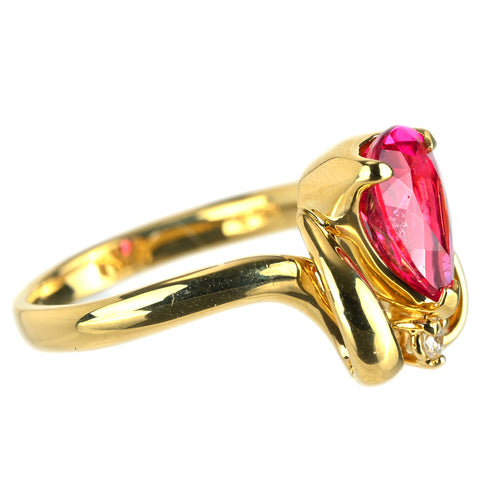 【中古】K18YG TOURMALINE ピンクトルマリンリング T1.69ct D0.02ct 5.2g #12