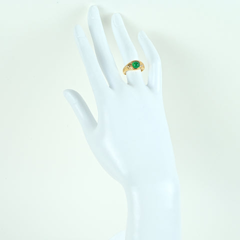 【中古】K18YG EMERALDエメラルドリング 4.5g #10