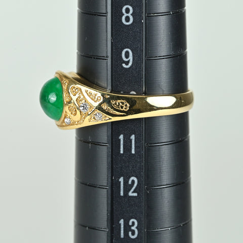 【中古】K18YG EMERALDエメラルドリング 4.5g #10