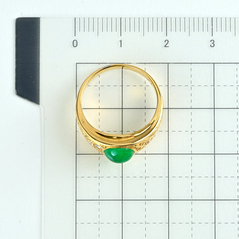 【中古】K18YG EMERALDエメラルドリング 4.5g #10