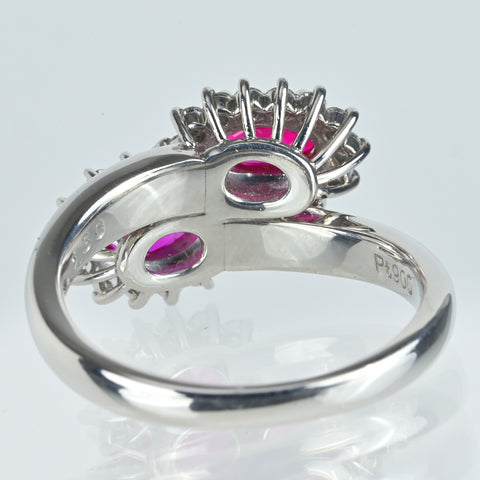 PT900 ルビーリング R1.50ct D0.30ct #11