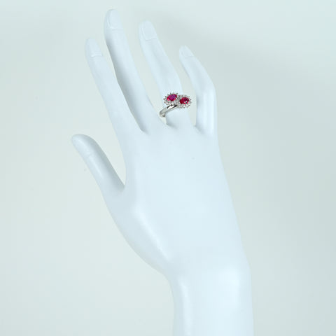 PT900 ルビーリング R1.50ct D0.30ct #11