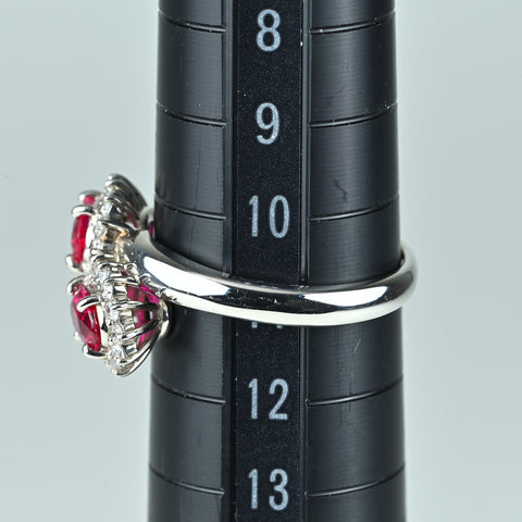 PT900 ルビーリング R1.50ct D0.30ct #11
