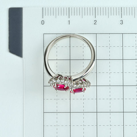 PT900 ルビーリング R1.50ct D0.30ct #11