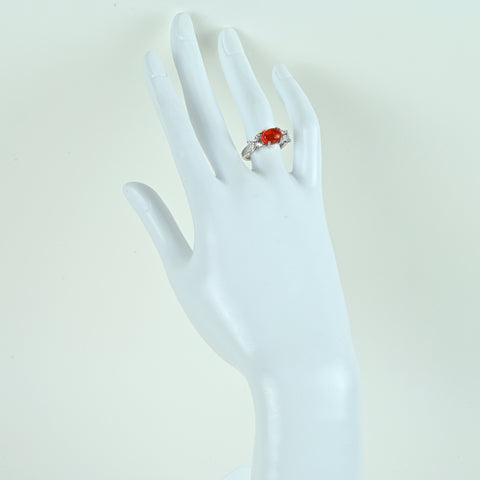 【中古】PT900 MEXICO OPAL メキシコオパールリング D0.471ct 6.9g #11.5