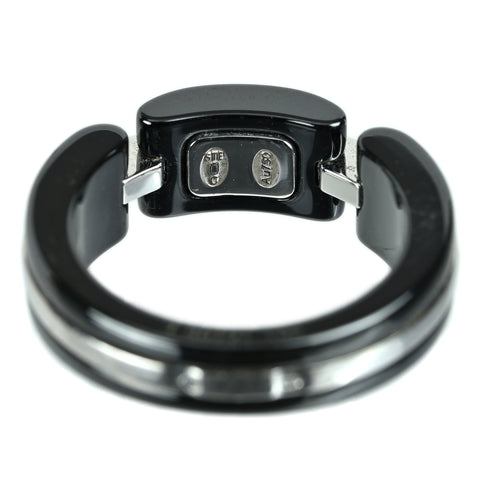 【中古】CHANEL シャネル ULTRA ウルトラ K18WG/ブラックセラミック ダイヤモンドリング 6.9g #14