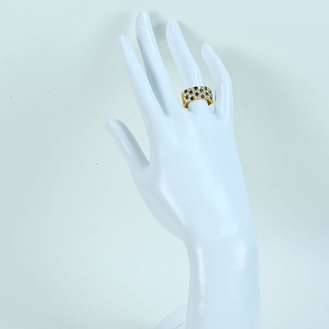 【中古】K18YG SAPPHIRE サファイアリング S0.70ct D1.30ct 6.7g #13