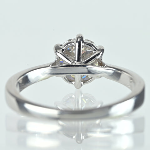 【中古】K18WG DIAMOND ダイヤモンドリング 0.50ct 3.3g #11.5