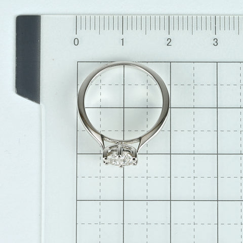 【中古】K18WG DIAMOND ダイヤモンドリング 0.50ct 3.3g #11.5
