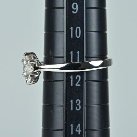 【中古】K18WG DIAMOND ダイヤモンドリング 0.50ct 3.3g #11.5