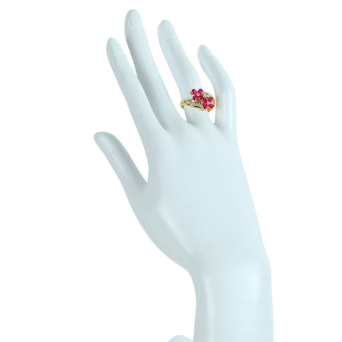 【中古】K18YG RUBY ルビーリング R1.39ct D0.50ct 5.6g #11