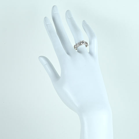 【中古】PT900 ダイヤモンドリング 1.002ct D VS1 Excellent D0.215ct 中央宝石研究所ソーティング #12 5.6g
