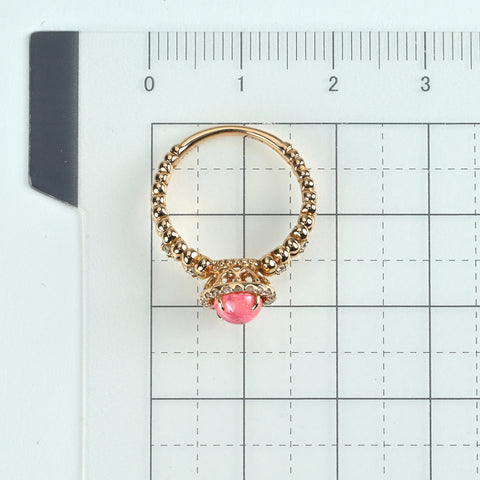 【中古】K18YG PINK TOURMALINE ピンクトルマリンリング T0.67ct D0.14ct 3.1g #5