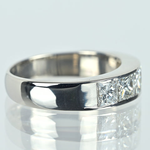 【中古】PT900 DIAMOND プリンセスカットダイヤモンドリング D1.30ct 6.2g #10