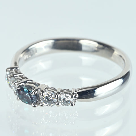 【中古】PT900 ALEXANDRITE アレキサンドライトリング A0.176ct D0.24ct 3.9g #12